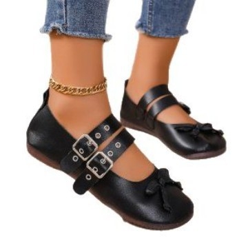 Japonia și Coreea de Sud Comerț Exterior plus mărime curea cataramă cu cap rotund pantofi plat transfrontalieri nou arc gura superficială respirabil leneș pantofi de barcă