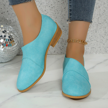 Γυναικείες Μπότες 2024 Φθινόπωρο και Χειμώνας Νέα Casual Παπούτσια με Χαμηλό Τακούνι στο Πλάι και Ρηχό Στόμα, Γυναικεία Φλατ Παπούτσια, Μεγάλο Μέγεθος, Στυλ Εξαγωγών