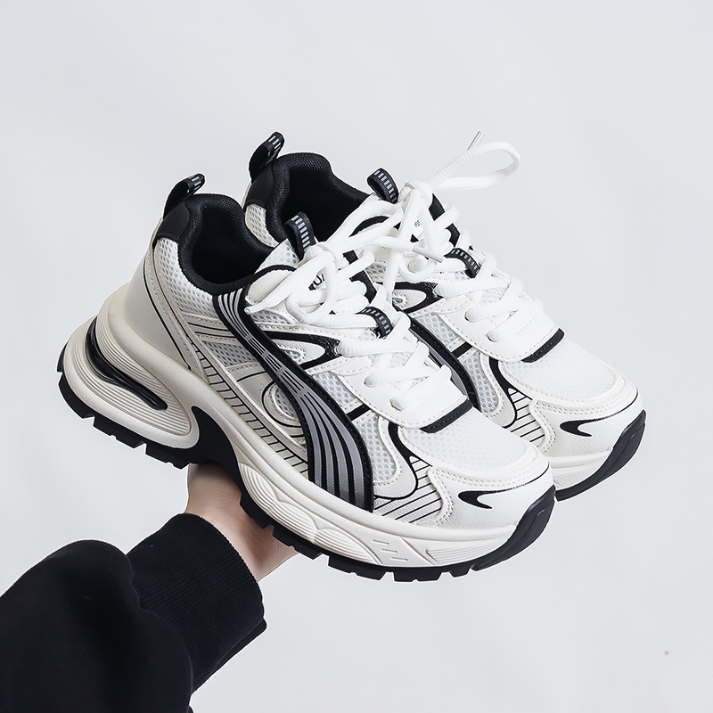 Globalne mrežaste prozračne visokokvalitetne torre cipele za jesen 2024., nove modne ležerne tenisice s debelim potplatom za žene