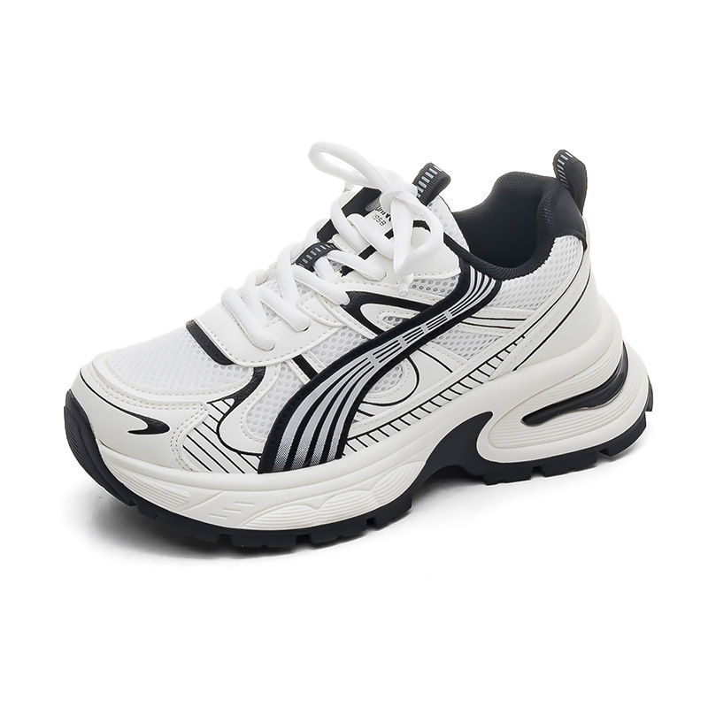 Globalne mrežaste prozračne visokokvalitetne torre cipele za jesen 2024., nove modne ležerne tenisice s debelim potplatom za žene