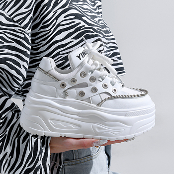 Νέα παπούτσια Torre για την άνοιξη και το φθινόπωρο του 2024, γυναικεία casual sneakers μόδας, γυναικεία sneakers με πλατφόρμα, λευκά παπούτσια