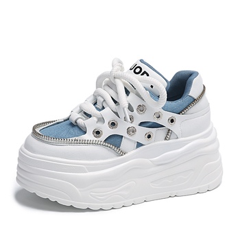 Νέα παπούτσια Torre για την άνοιξη και το φθινόπωρο του 2024, γυναικεία casual sneakers μόδας, γυναικεία sneakers με πλατφόρμα, λευκά παπούτσια
