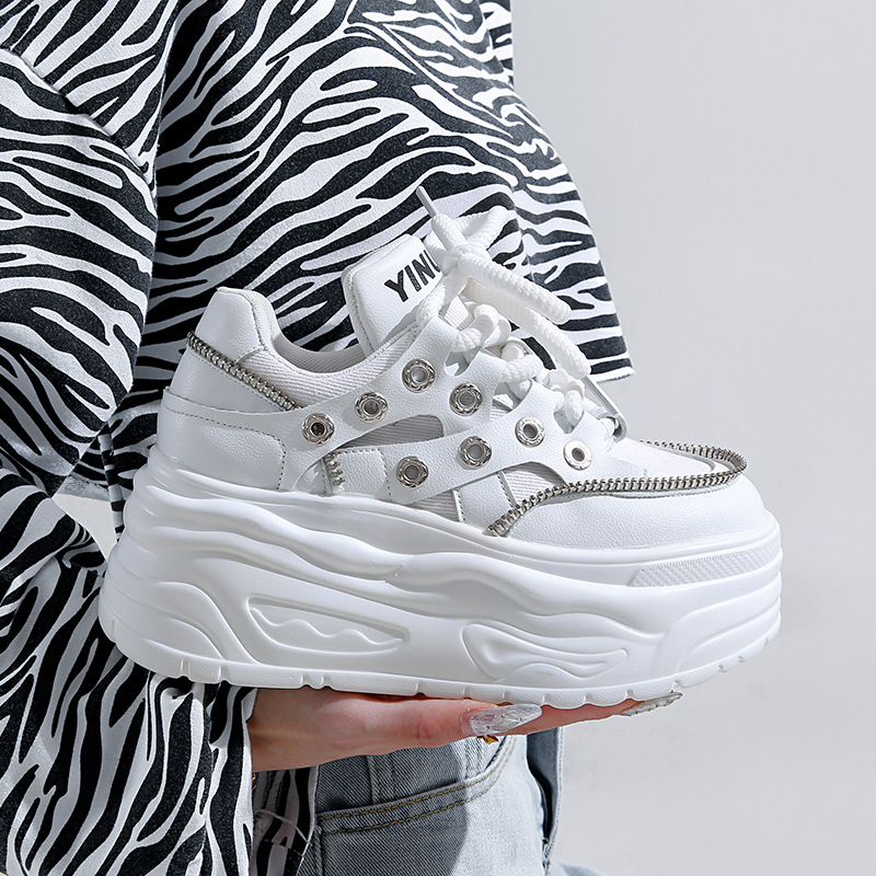 Nove Torre cipele za proljeće i jesen 2024., ženske ležerne modne tenisice, ženske bijele cipele na platformi