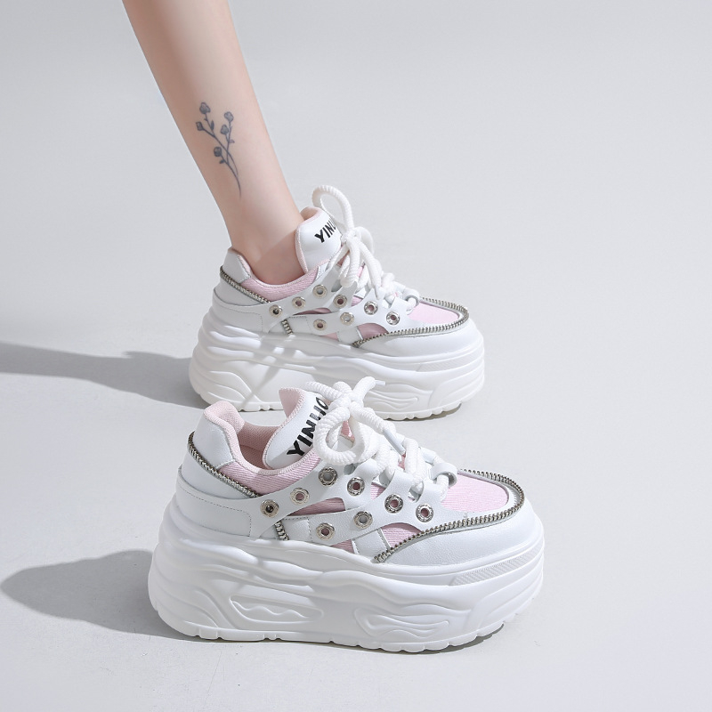 Nove Torre cipele za proljeće i jesen 2024., ženske ležerne modne tenisice, ženske bijele cipele na platformi