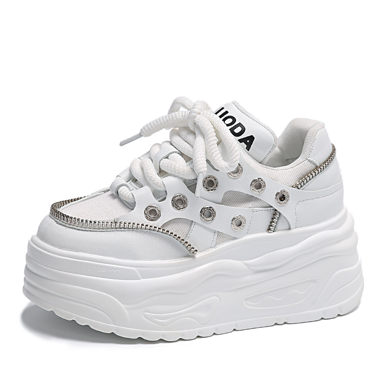 Nove Torre cipele za proljeće i jesen 2024., ženske ležerne modne tenisice, ženske bijele cipele na platformi