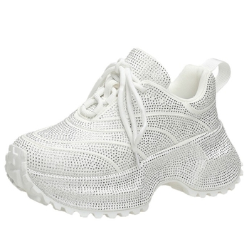 Storapadžiai, ūgį didinantys tėčio batai moterims, 2025 m. pavasario nauji universalūs, kvėpuojantys, lengvi, laisvalaikio sportiniai bateliai iš tinklinio audinio.