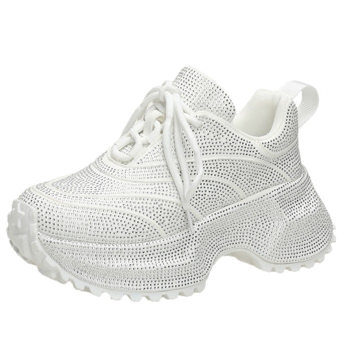 Storapadžiai, ūgį didinantys tėčio batai moterims, 2025 m. pavasario nauji universalūs, kvėpuojantys, lengvi, laisvalaikio sportiniai bateliai iš tinklinio audinio.