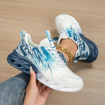 Pantofi sport casual ușori și confortabili pentru femei, mărimi mari, transfrontalieri, noi și populari, pantofi de alergare elastici, pantofi respirabili din plasă pentru patru sezoane