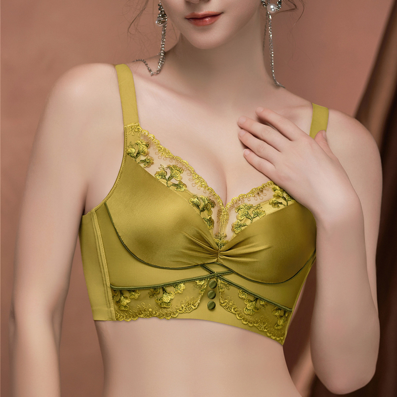 Traatvaba, õmblusteta, külgtoetav, väikest rinda suurendav, lõtvumisvastane, hingav pitsääris, seksikas ja mugav naiste rinnahoidja