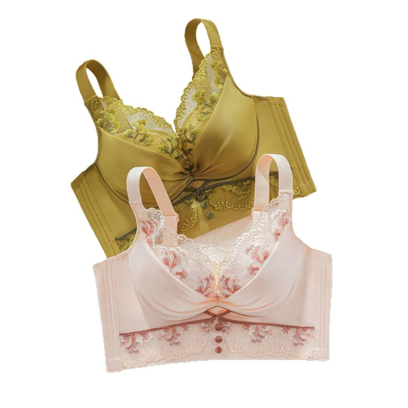 Traatvaba, õmblusteta, külgtoetav, väikest rinda suurendav, lõtvumisvastane, hingav pitsääris, seksikas ja mugav naiste rinnahoidja