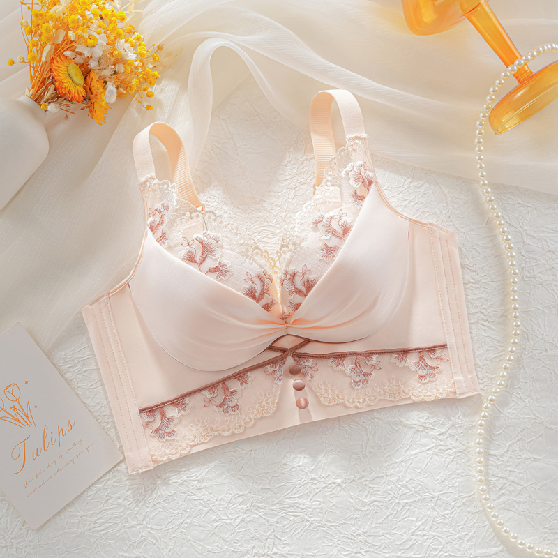 Traatvaba, õmblusteta, külgtoetav, väikest rinda suurendav, lõtvumisvastane, hingav pitsääris, seksikas ja mugav naiste rinnahoidja