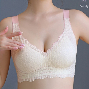 Lenjerie intimă cu suport moale, mărime plus, cu cupă întreagă, piept mare, fără sudură, cataramă cu patru rânduri, sutien cu lipici jeleu, fabricat de la fabricație