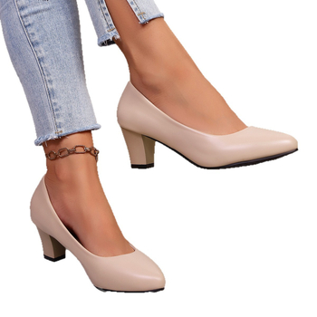 Άνετα Επαγγελματικά Παπούτσια Εργασίας Άνοιξη και Φθινόπωρο 2025, Γυναικεία Ψηλοτάκουνα, Γυναικεία Χοντρά Τακούνια, Ψηλοτάκουνα, Μοντέρνα Καθημερινά Παπούτσια