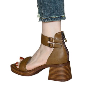 Γυναικεία Σανδάλια με Χοντρό Τακούνι, Καλοκαιρινά, Νέα, Κούφια, Χοντρό Κάτω, Γαλλικά, Ψηλοτάκουνα, Μεσαίο Τακούνι, Φαρδιά Λωρίδα