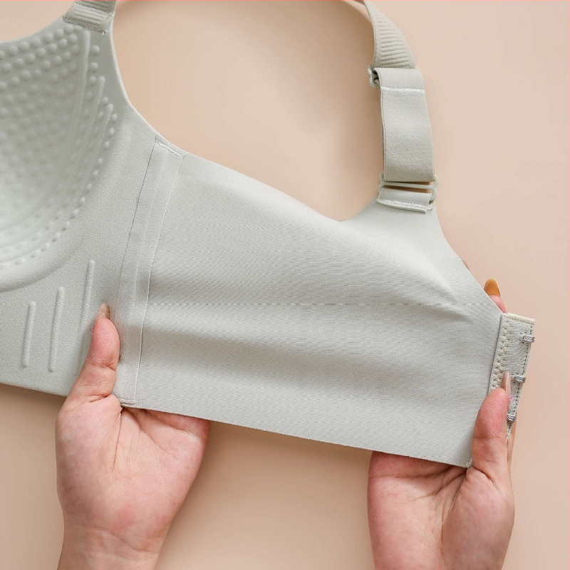 Plus izmēra apakšveļa Sieviešu apaļīga meitene ar krokām un lielām krūtīm, maza kroka, palīgkrūšu pretizplešanās krūšturis noslīdēšanai, bez tērauda gredzena, mīksts atbalsta krūšturis
