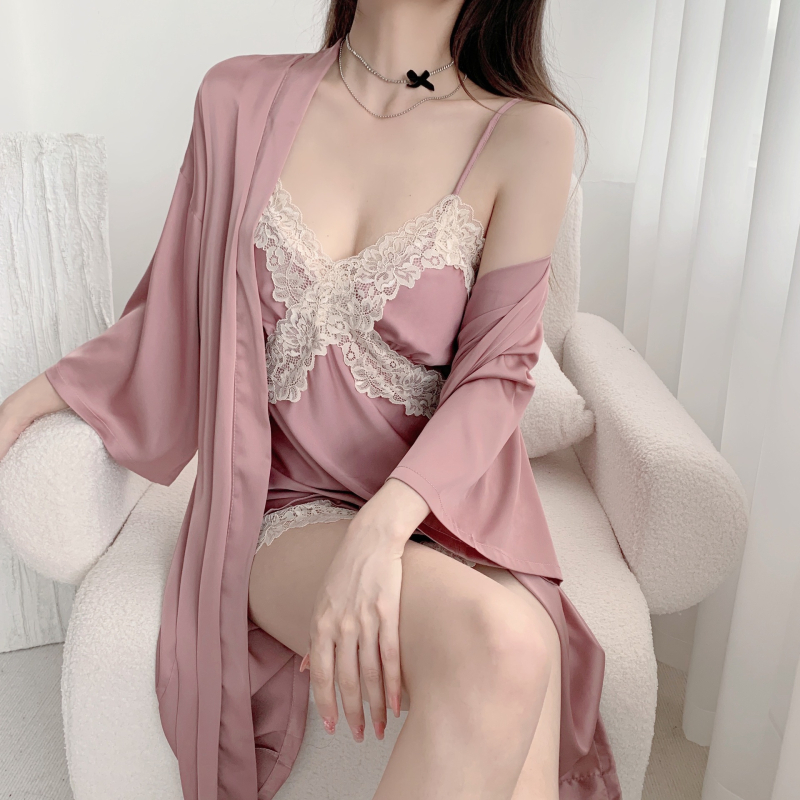 Internetové horúce pyžamá, trojdielna súprava s vypchávkou na hrudi, dámske letné sexy šortky s ramienkami, nový oblek, domáce oblečenie