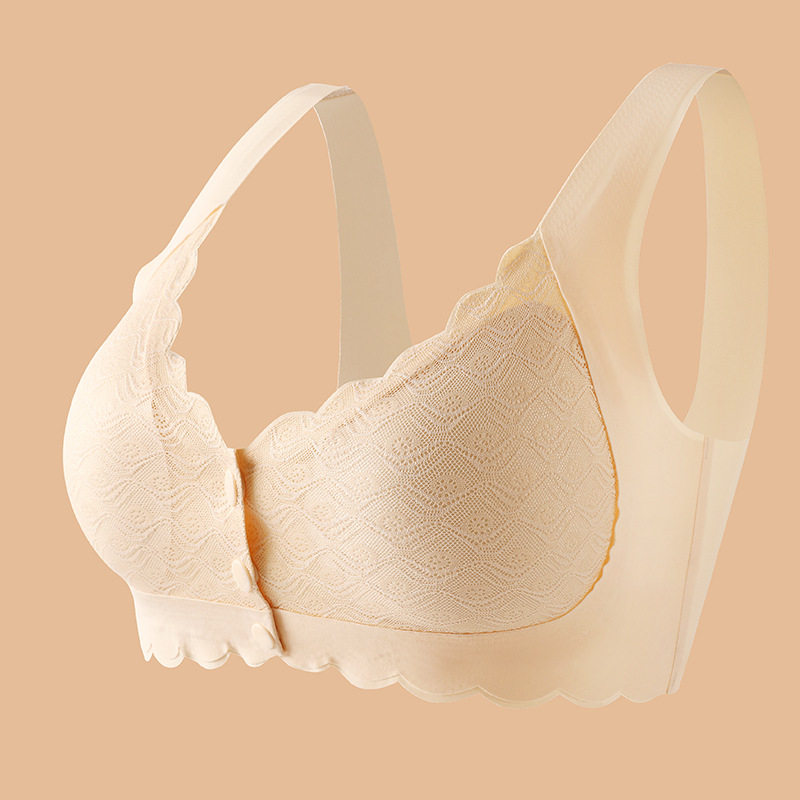 Jäljeta eest avatud pandlaga aluspesu naistele suur rind väike kogumisrõngas mugav rindade sulgemine longusvastane pitsist magamisrinnahoidja imetamiseks