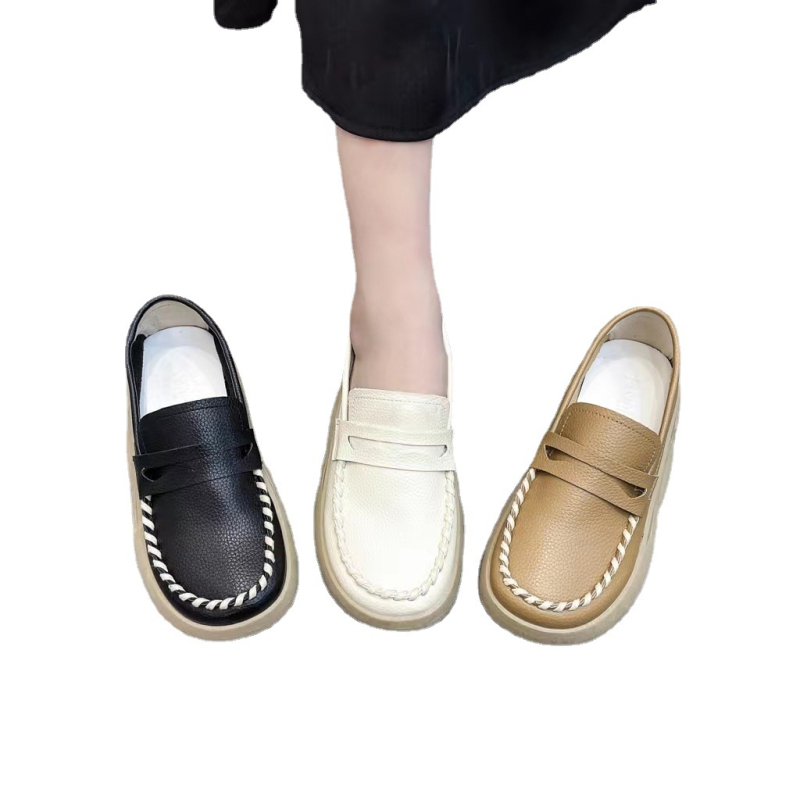 Lefu ženske jesenske kožne cipele s mekim dnom 2022, nove retro ženske cipele s platformom, ležerne sportske cipele za žene