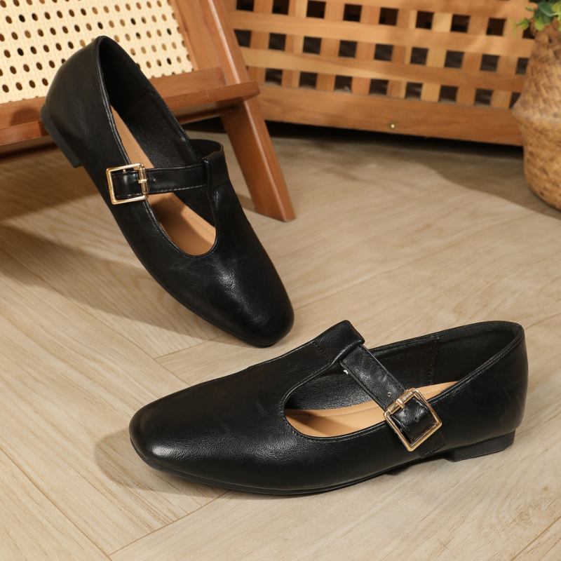 Proljetne i ljetne retro ležerne cipele s kopčom u obliku slova T, ravne pete, ženske cipele Mary Jane srednje pete, velike veličine, prozračne i otporne na habanje