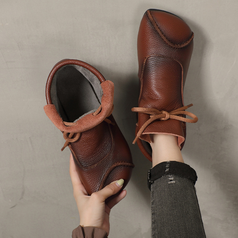 Plišne kratke čizme, mekani potplat, mekana površina, zimske jednobojne visoke cipele od viskoze, tanke baršunaste čizme, okrugli vrh, prave kožne svakodnevne ženske cipele