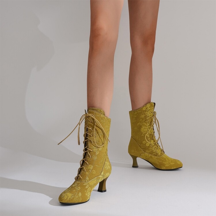 Νέες γυναικείες μπότες Φθινόπωρο και Χειμώνας 2024, Μοντέρνες δαντελωτές κοντές μπότες με κορδόνια, Νέες μπότες μόδας με μυτερό τακούνι για το φθινόπωρο και τον χειμώνα