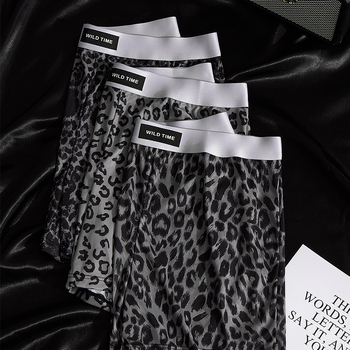 Vasaros populiarios „Ice Silk Arrow“ kelnės, vyriškos, leopardo rašto, vėsios, kvėpuojančios, laisvalaikio, laisvalaikio, bokserinės kelnaitės, šortai