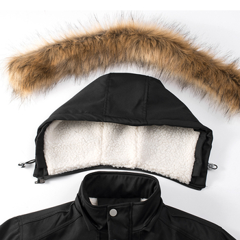 2024 Νέα Χειμερινά Ρούχα με Βαμβακερή Επένδυση, Ανδρικά Ρούχα από Δέρμα Αρνιού με Κουκούλα, Casual, Χαλαρά, Φλις Επένδυση, Βαμβακερό Μπουφάν με Κουκούλα και Ζεστά Ρούχα