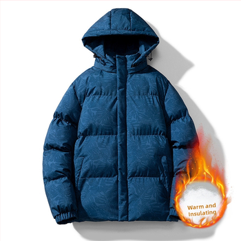 Μπουφάν εργασίας καμουφλάζ από βαμβάκι για άνδρες, Χειμερινό ανδρικό βαμβακερό παλτό με κουκούλα 2025, Χοντρό, χαλαρό φουσκωτό μπουφάν για φοιτητές