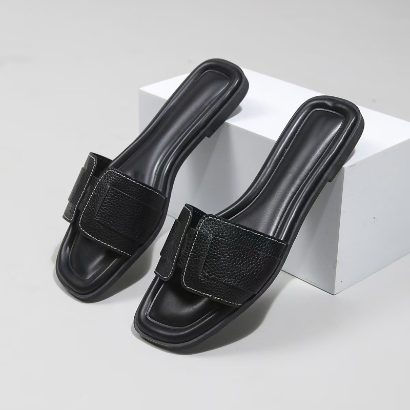 Ženske papuče Nove europske i američke ležerne papuče Europske i američke prekogranične papuče velikih ravne papuče Sandale