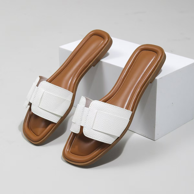 Ženske papuče Nove europske i američke ležerne papuče Europske i američke prekogranične papuče velikih ravne papuče Sandale