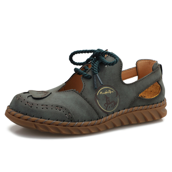 Χειροποίητα, αναπνεύσιμα γυναικεία σανδάλια μεγάλου μεγέθους, με κοψίματα και κοψίματα