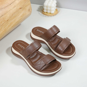 4003-6 uued 2025. aasta kevad- ja suve Amazoni vabaaja sandaalid, naiste libisemiskindlad paksu tallaga mereäärsed sussid