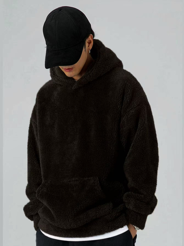 Prekogranična vanjska trgovina Jesen i zima Nova muška ležerna personalizirana modna majica s kapuljačom od koraljnog flisa za muškarce