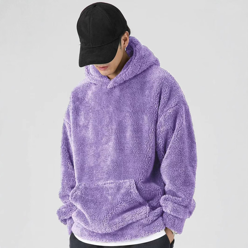 Prekogranična vanjska trgovina Jesen i zima Nova muška ležerna personalizirana modna majica s kapuljačom od koraljnog flisa za muškarce