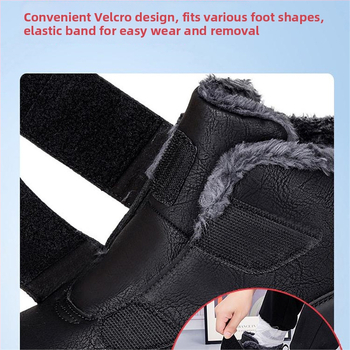 Plačios pėdos seno vyro medvilniniai batai vyriški žieminiai vilnos pamušalu sustorinti šilti batai nykščio evoliucija tėčio vandeniui atsparūs dideli sniego batai