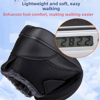 Plačios pėdos seno vyro medvilniniai batai vyriški žieminiai vilnos pamušalu sustorinti šilti batai nykščio evoliucija tėčio vandeniui atsparūs dideli sniego batai