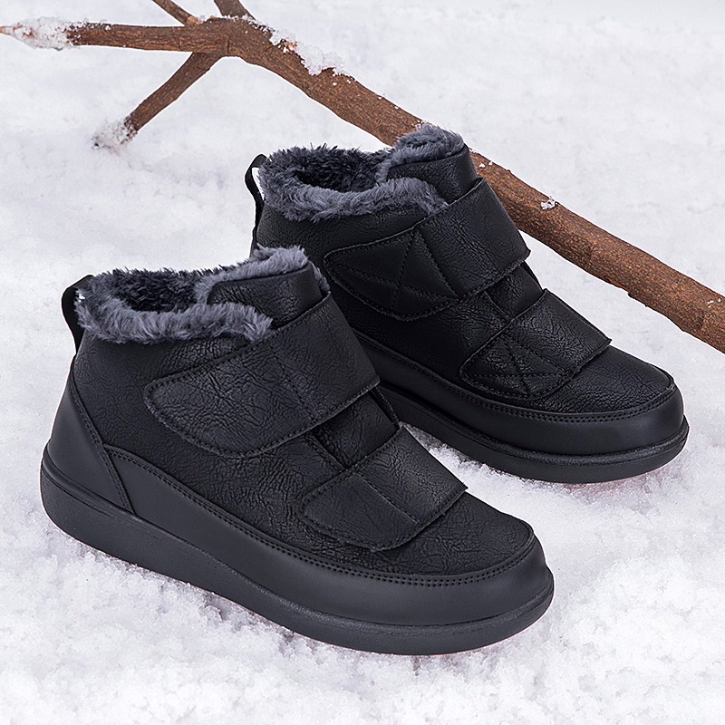 Plačios pėdos seno vyro medvilniniai batai vyriški žieminiai vilnos pamušalu sustorinti šilti batai nykščio evoliucija tėčio vandeniui atsparūs dideli sniego batai