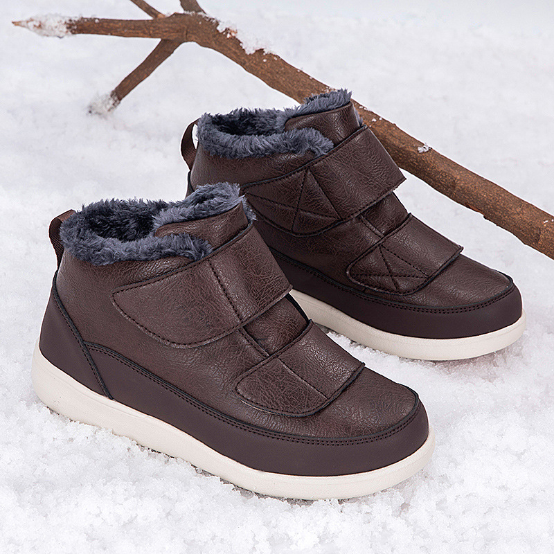 Plačios pėdos seno vyro medvilniniai batai vyriški žieminiai vilnos pamušalu sustorinti šilti batai nykščio evoliucija tėčio vandeniui atsparūs dideli sniego batai