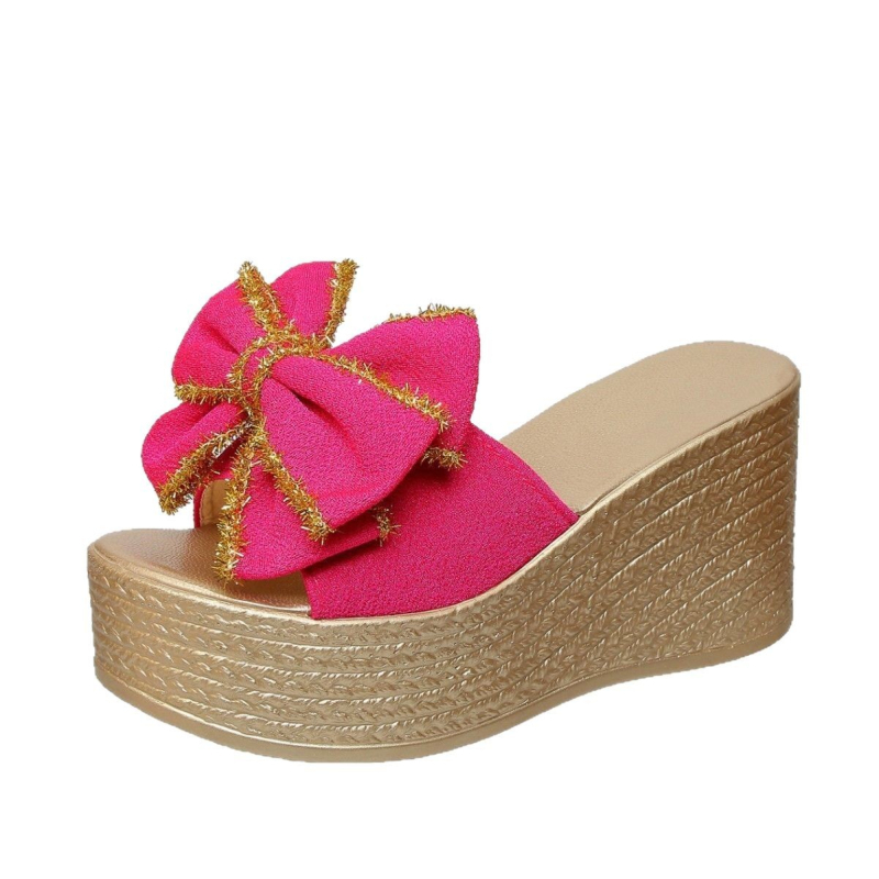 Ljetne nove papuče za plažu s klinovima i ustima od ribe, modne s debelim dnom, udobne za žene, u zalihi na veliko