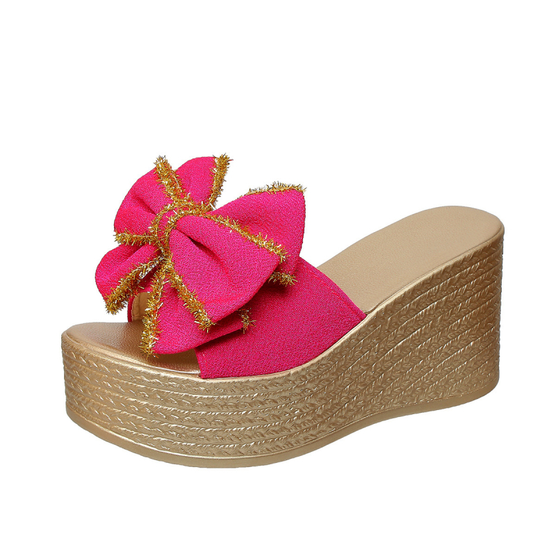 Ljetne nove papuče za plažu s klinovima i ustima od ribe, modne s debelim dnom, udobne za žene, u zalihi na veliko