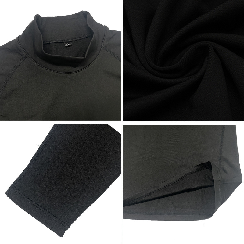 Meeste sügis- ja talvespordibody, kõrge kaelusega, pikkade varrukatega, sametist, soe, elastne, kiiresti kuivav, jooksualusriietus