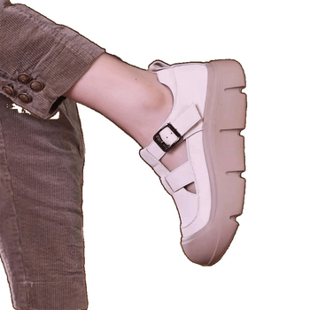 Γυναικεία φλατ παπούτσια με μαλακή σόλα, άνετα και αντιολισθητικά, από γνήσιο δέρμα, καλοκαίρι 2025, νέα παπούτσια με εξωτερική επένδυση και αναπνεύσιμο τρύπα, σανδάλια με καπάκι στα δάχτυλα