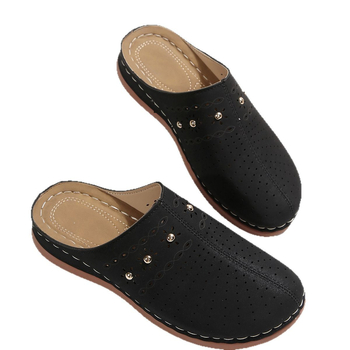 Ljetne nove ženske papuče Baotou s debelim potplatom iz vanjske trgovine iz 2025., velike, s izrezom na klin, ležerne sandale s debelim potplatom