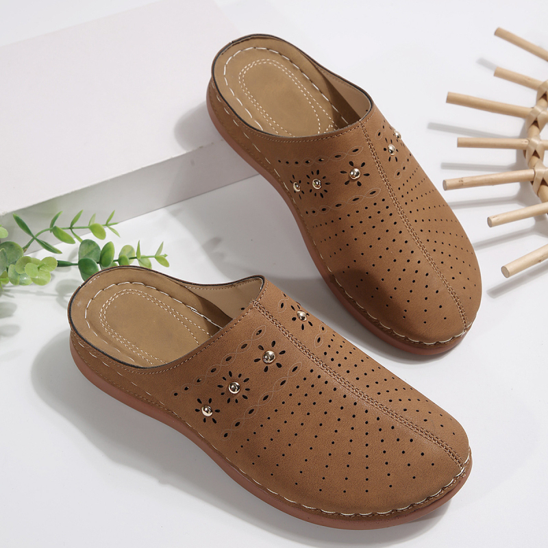 Ljetne nove ženske papuče Baotou s debelim potplatom iz vanjske trgovine iz 2025., velike, s izrezom na klin, ležerne sandale s debelim potplatom