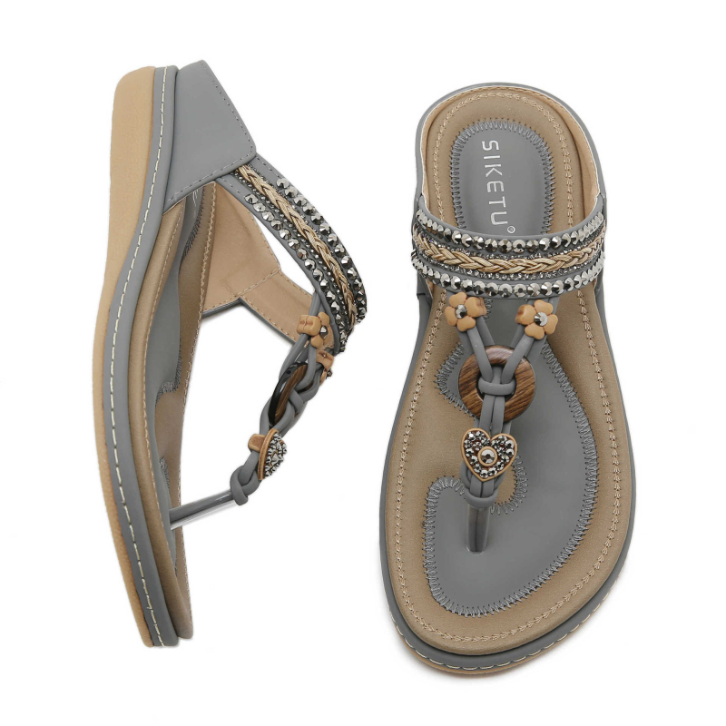 923-4 Proljeće i ljeto 2025. Nove lagane udobne ravne sandale za žene, ležerne, modne, veće veličine, za plažu