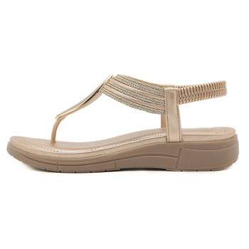 5012-1 Νέα Σανδάλια Amazon του 2025 με Μποέμ Υφασμάτινο Άνετο Στρογγυλό Κεφάλι, Παραθαλάσσια Γιορτή, Plus Size, Επίπεδο Κάτω Μέρος