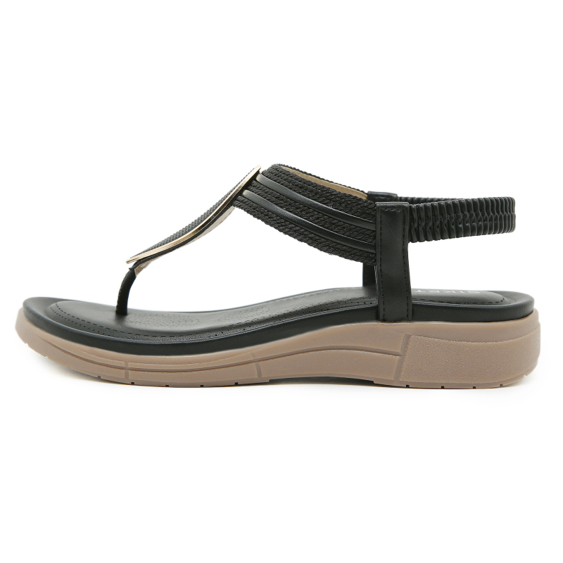 5012-1 Nove Amazon sandale iz 2025., boemske pletene, udobne okrugle sandale za odmor, plus veličina, ravno dno