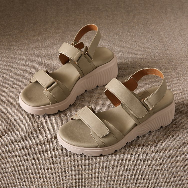 Sandale romane pentru femei 2025 vara nouă la modă stil zână rochie stil francez curea platformă pantofi de plajă