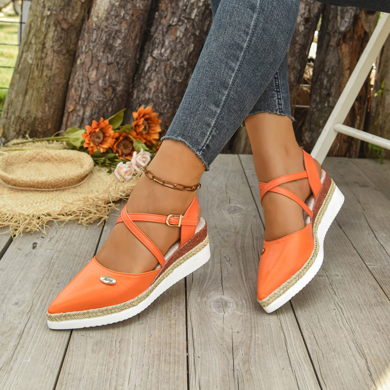 Sandale s debelim potplatom, šupljim prstima i kopčom od konoplje, velike, ljetne, nove ženske sandale za 2025.