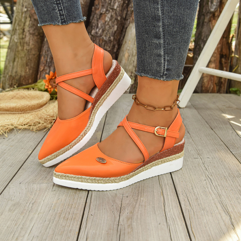 Sandale s debelim potplatom, šupljim prstima i kopčom od konoplje, velike, ljetne, nove ženske sandale za 2025.